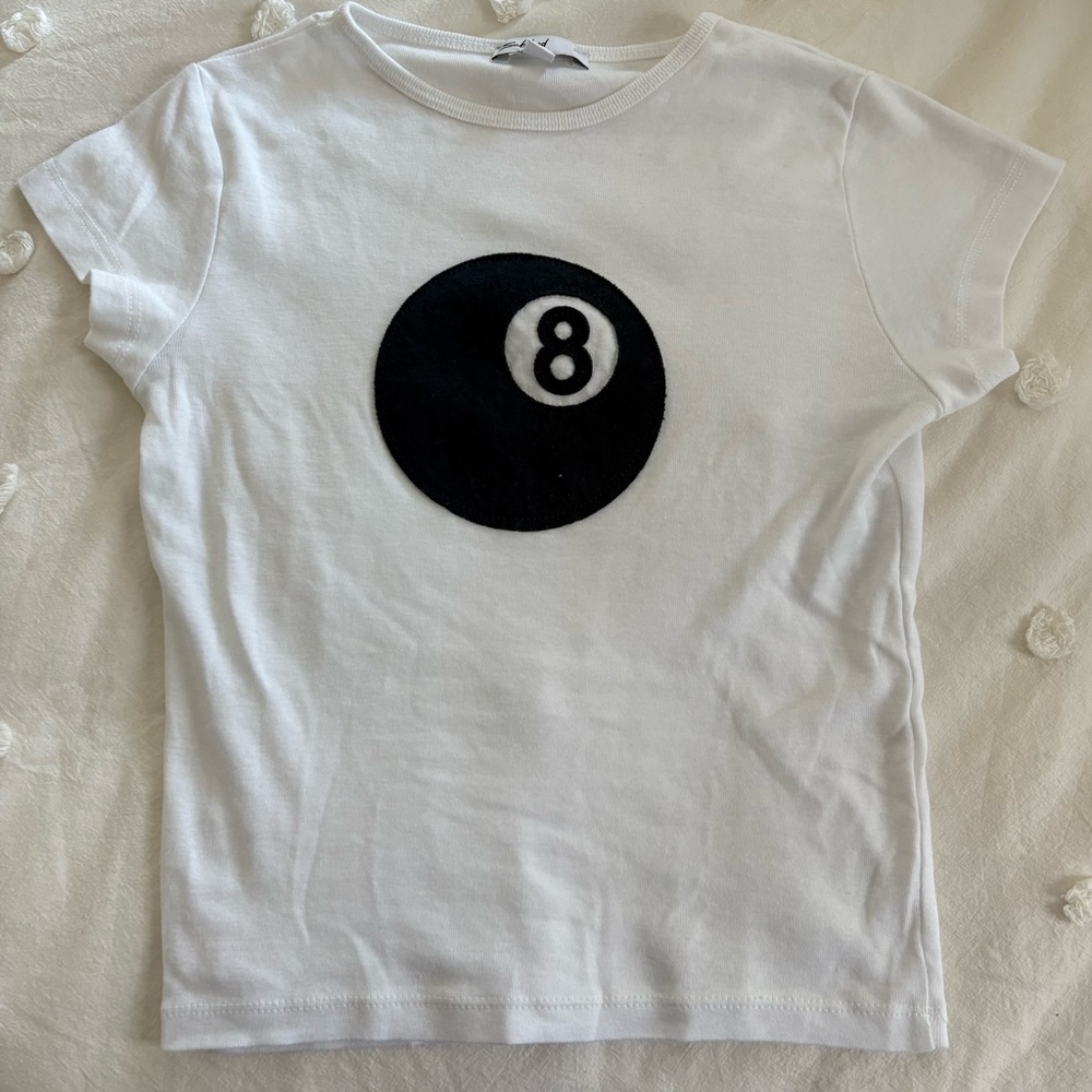 Subdued 8-ball baby tee